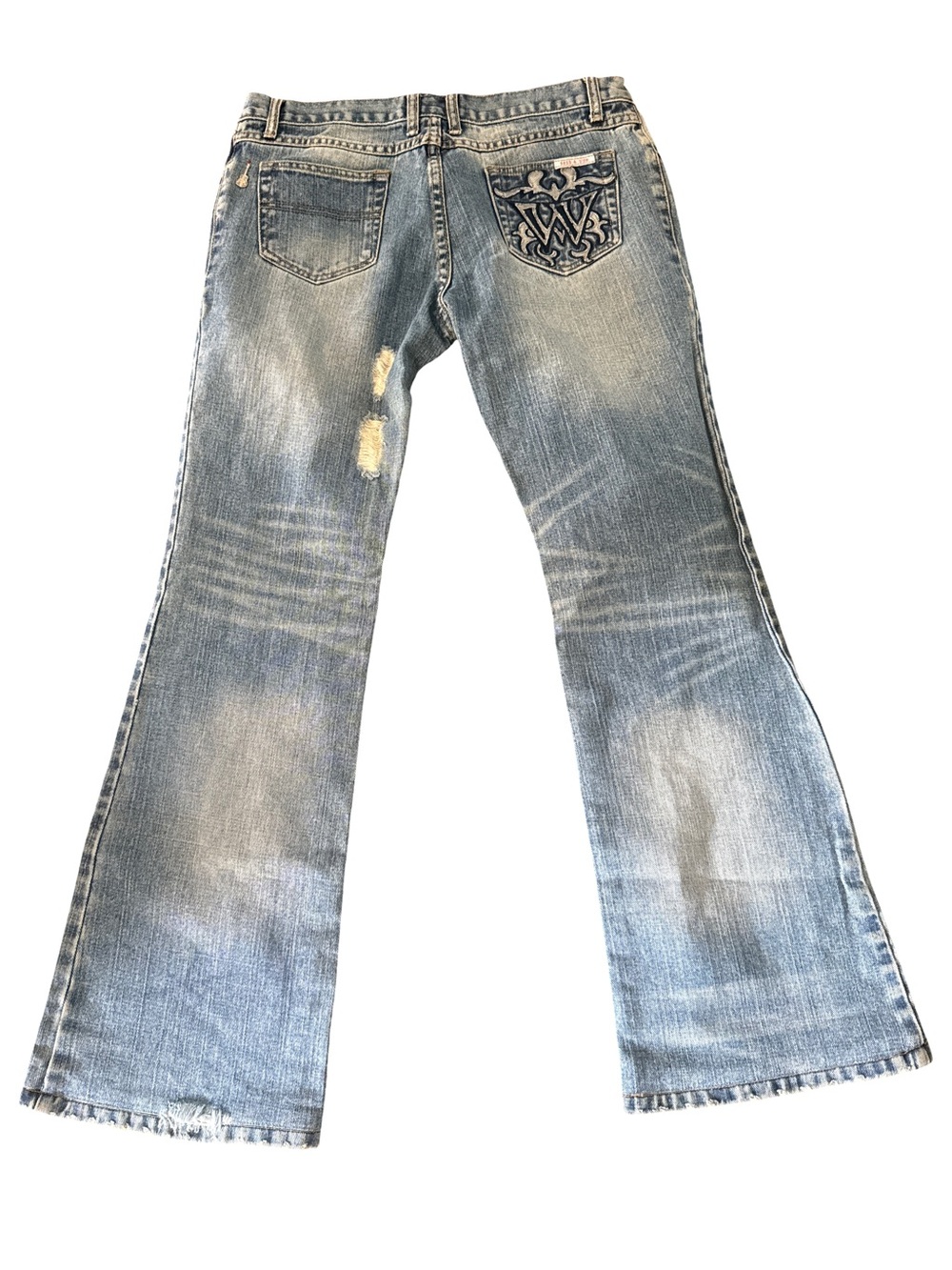 sass & bide Light Blue Flared Distressed Jeans Sz: 30